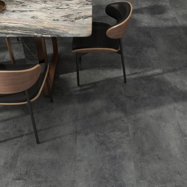 SPC ламинат Evofloor Stone Glue Тёмный Бетон SG 4-007