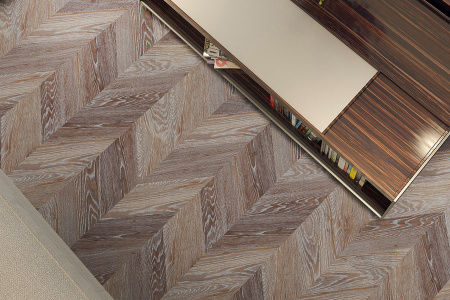 Пробковый пол Corkstyle Print Cork Chevron Brown клеевой