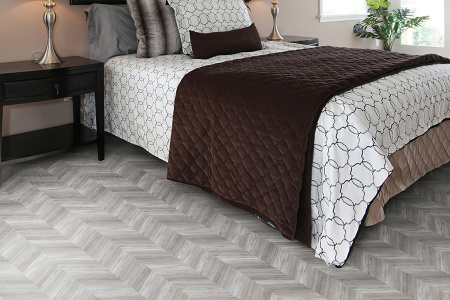 Пробковый пол Corkstyle Print Cork Chevron Silver клеевой