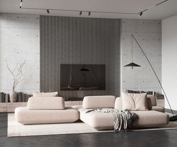 Комплект акустических панелей Cosca Decor Эмираты Хром матовый, 600x300x19мм