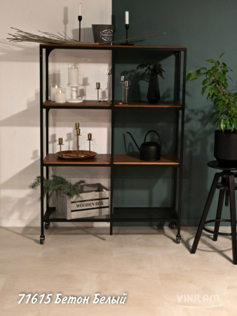 SPC ламинат Vinilam Ceramo Stone 6 мм Бетон Белый 71615
