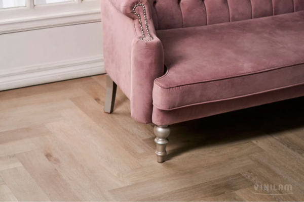 ПВХ плитка, кварц виниловый ламинат Vinilam Parquet Herringbone Скандинавский IS11188