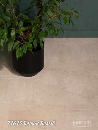 SPC ламинат Vinilam Ceramo Stone 6 мм Бетон Белый 71615