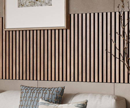 Акустическая панель Cosca Decor Сканди Ясень Тирамису, 600x600x19мм