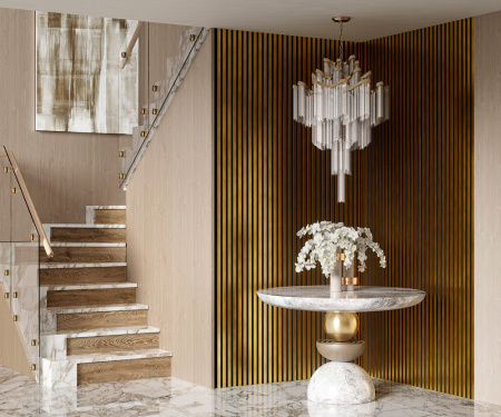 Комплект акустических панелей Cosca Decor Эмираты Золото матовое, 600x300x19мм