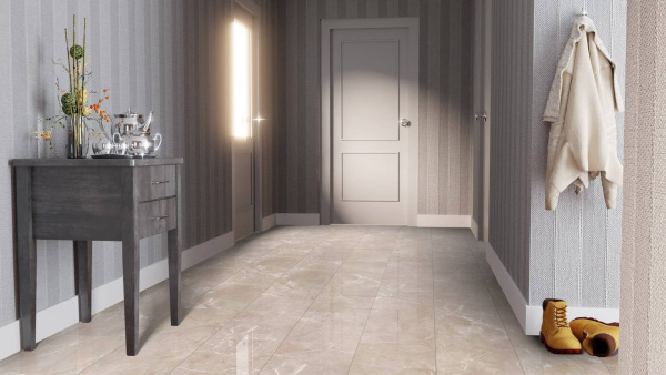 Ламинат Falquon Blue Line Stone Botticino Classico Light глянец D2911