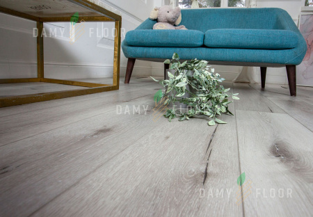 SPC ламинат Damy Floor Family Дуб Классический Серый T7020-2