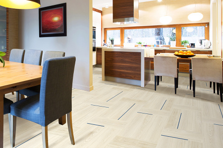 Пробковый пол Corkstyle Print Cork Woodwise Spark dark blue замковый