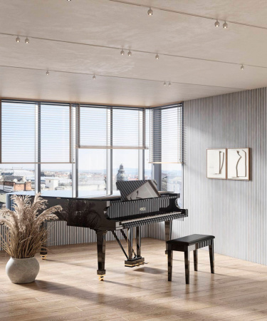 Акустическая панель Cosca Decor Сканди Дуб Старинный светло-серый, 1200x600x19мм
