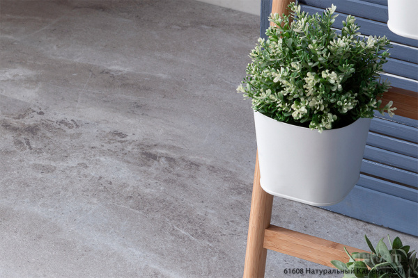ПВХ плитка, кварц виниловый ламинат Vinilam Ceramo Stone Glue Натуральный камень 61608