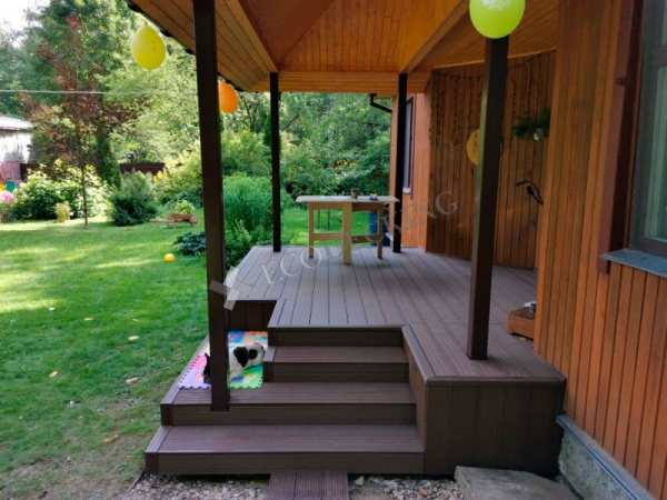 Террасная доска Ecodecking Комфорт 3D 4000x143х23 Шоколад