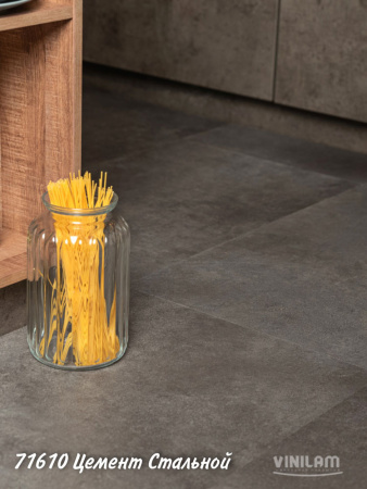 SPC ламинат Vinilam Ceramo Stone 6 мм Цемент Cтальной 71610