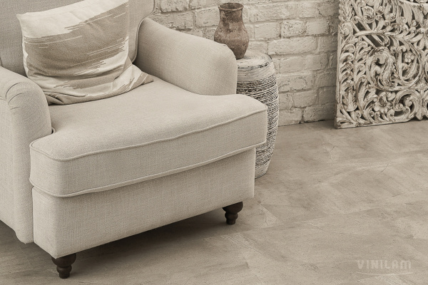 ПВХ плитка, кварц виниловый ламинат Vinilam Ceramo Stone Glue Бетонная Смесь 61603