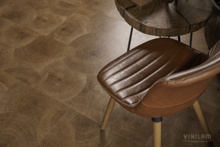 ПВХ плитка, кварц виниловый ламинат Vinilam Ceramo Stone Glue Дуб Натуральный 61601