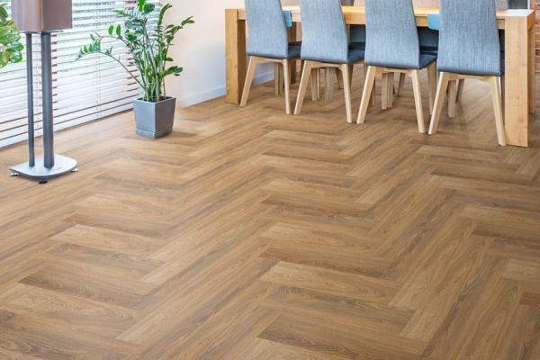 SPC ламинат FloorFactor Herringbone Tobacco Braun Oak HB 15