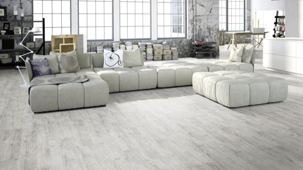 Пробковый пол Corkstyle Print Cork Wood Castle Oak White клеевой
