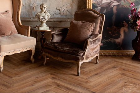 SPC ламинат Vinilpol Herringbone Паркет Франческо 9933