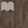 Инженерная доска Lab Arte Елка Chevron Французская Дуб Натур Кайт лак 400/337х110х14/60°