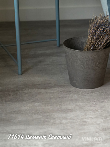 SPC ламинат Vinilam Ceramo Stone 6 мм Цемент Светлый 71614