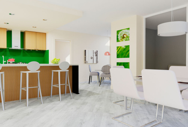 ПВХ плитка, кварц виниловый ламинат Fine Floor Light Дуб Веллингтон FF-1377