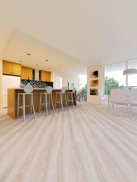 ПВХ плитка, кварц виниловый ламинат Fine Floor Light Дуб Леффа FF-1326