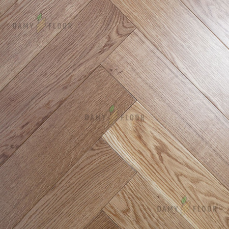 Массивная доска Damy Floor Luxury Английская елочка Натуральный Селект 600 мм