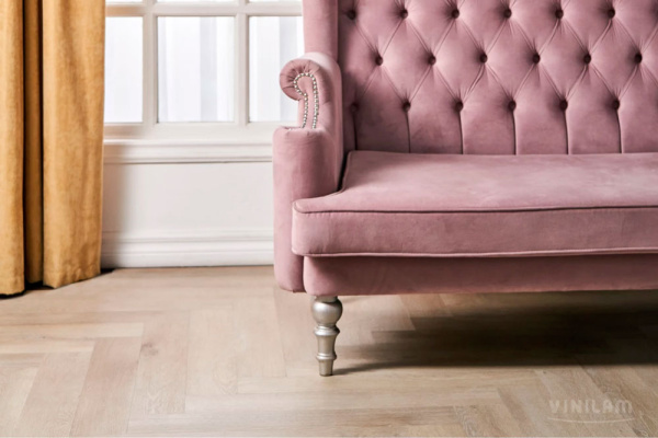 ПВХ плитка, кварц виниловый ламинат Vinilam Parquet Herringbone Скандинавский IS11188