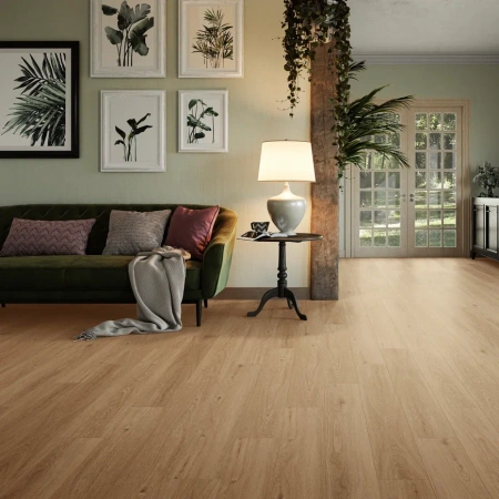 ПВХ плитка, кварц виниловый ламинат Invictus Primus Plank Sherwood Oak Natural 34
