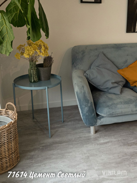 SPC ламинат Vinilam Ceramo Stone 6 мм Цемент Светлый 71614