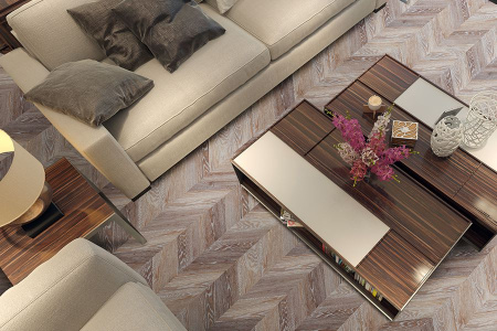 Пробковый пол Corkstyle Print Cork Chevron Brown клеевой