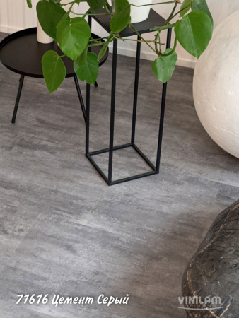 SPC ламинат Vinilam Ceramo Stone 6 мм Цемент Серый 71616