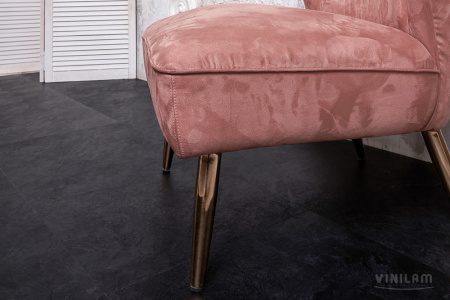 SPC ламинат Vinilam Ceramo Stone 6 мм Сланцевый Чёрный 61607