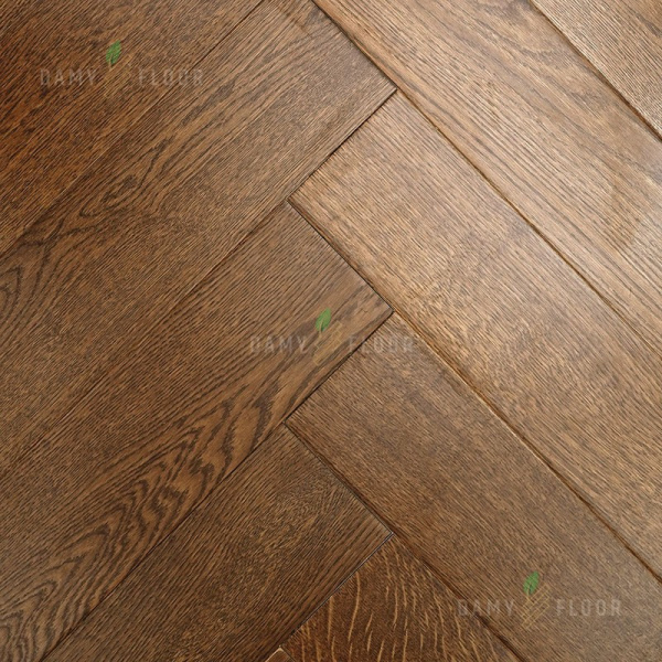 Массивная доска Damy Floor Luxury Английская елочка Ореховый Евростандарт 600 мм